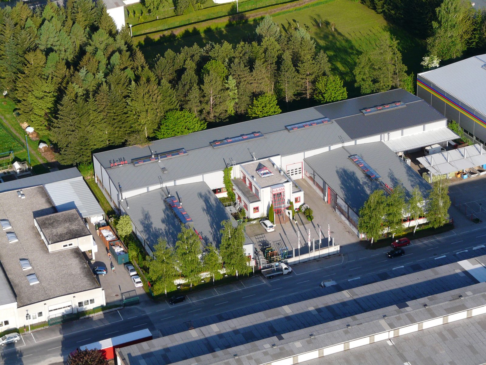 Das Werk in der Fabrikstraße · Luftaufnahme 2009